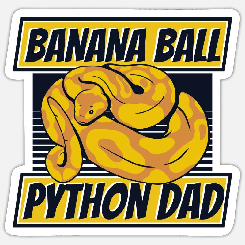 Banana Ball Python Dad Python Snake Banana Sticker size S (10 x 10 cm)