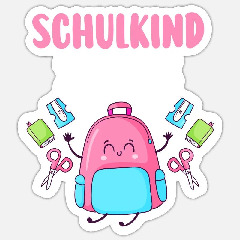Schulkind 2023 Schulbeginn Einschulung - Sticker Größe S (10 x 10 cm) - Mattweiß