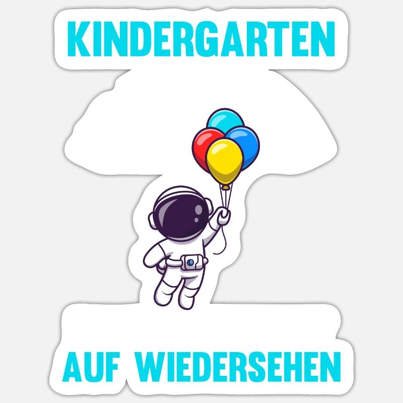 Schulkind Schulbeginn Erste Klasse Astronaut Einsc - Sticker Größe S (10 x 10 cm) - Mattweiß