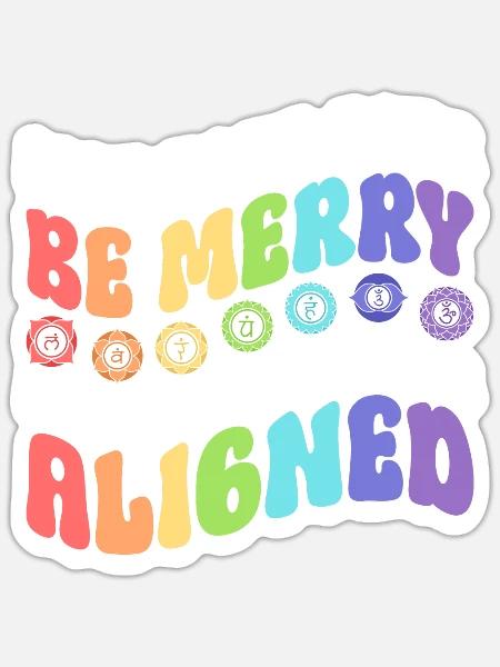 Hippie Christmas Chakra - Sticker Größe S (10 x 10 cm) - Mattweiß