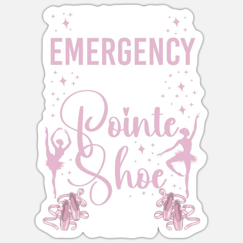 Ballet Danseuse Danse Ballerine - Sticker taille S (10 x 10 cm) - blanc mat