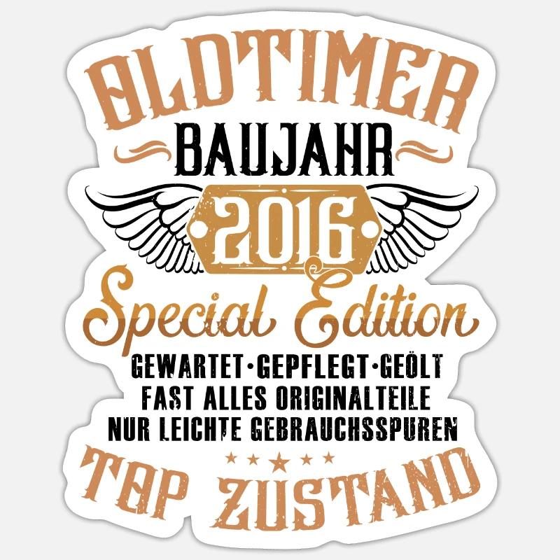 Oldtimer 2016 Sticker Größe S (10 x 10 cm)