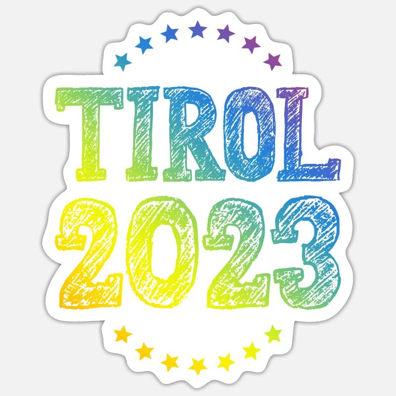 Tirol 2023 - Sticker Größe S (10 x 10 cm) - Mattweiß