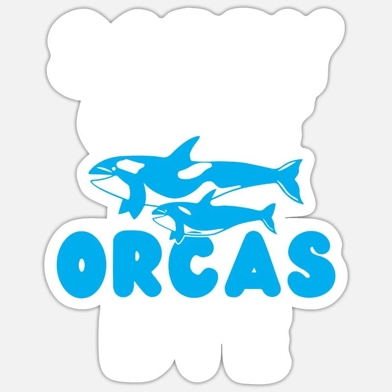 Orca Wal Geschenke Sticker Größe S (10 x 10 cm)