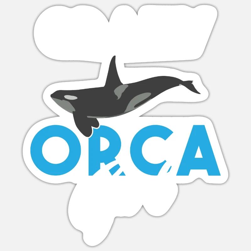 Orca Wal Geschenke Sticker Größe S (10 x 10 cm)