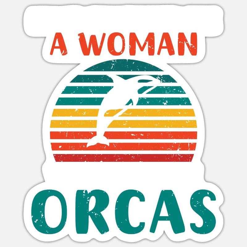 Orca Wal Geschenke Sticker Größe S (10 x 10 cm)