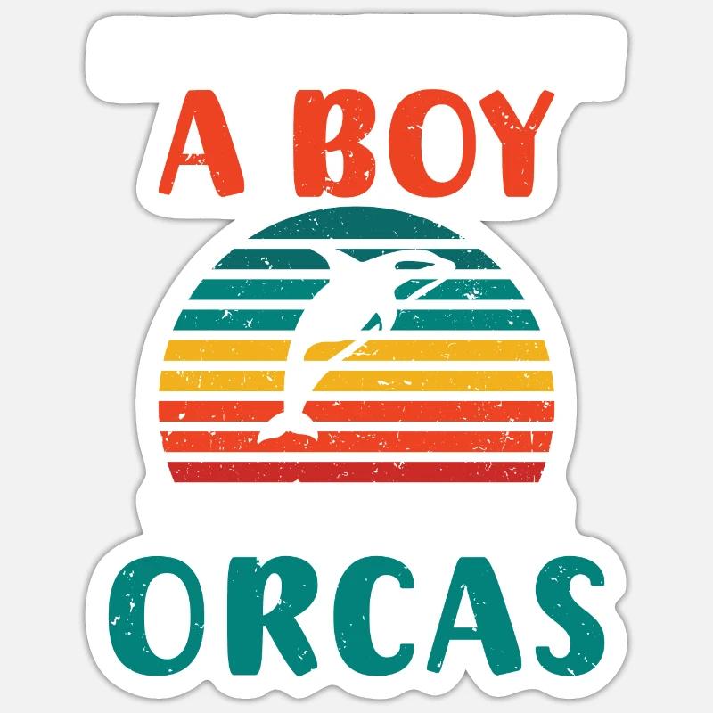 Orca Wal Geschenke Sticker Größe S (10 x 10 cm)