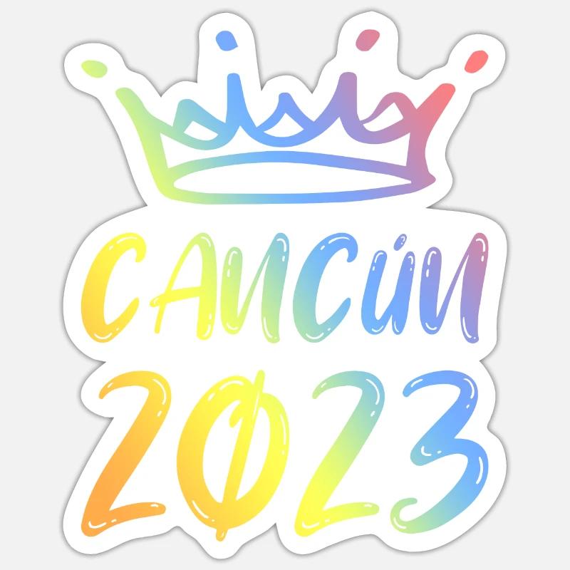 Cancun 2023 - Sticker Größe S (10 x 10 cm) - Mattweiß