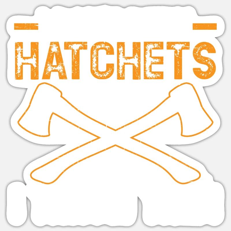 Axe Throwing Hatchet Thrower Axe Throw Lumberjack Sticker size S (10 x 10 cm)
