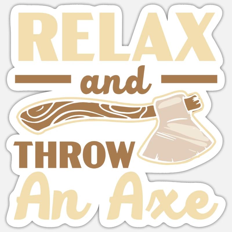Axe Throwing Hatchet Thrower Axe Throw Lumberjack Sticker size S (10 x 10 cm)