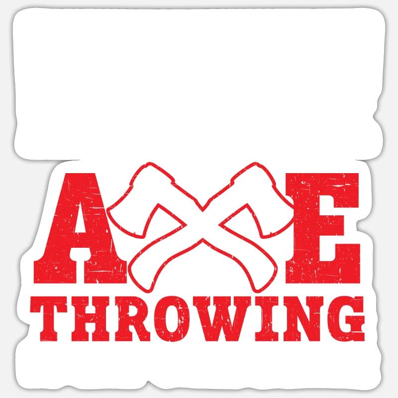 Axe Throwing Hatchet Thrower Axe Throw Lumberjack Sticker size S (10 x 10 cm)