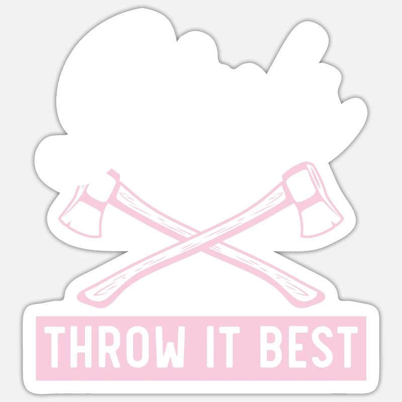 Axe Throwing Hatchet Thrower Axe Throw Lumberjack Sticker size S (10 x 10 cm)