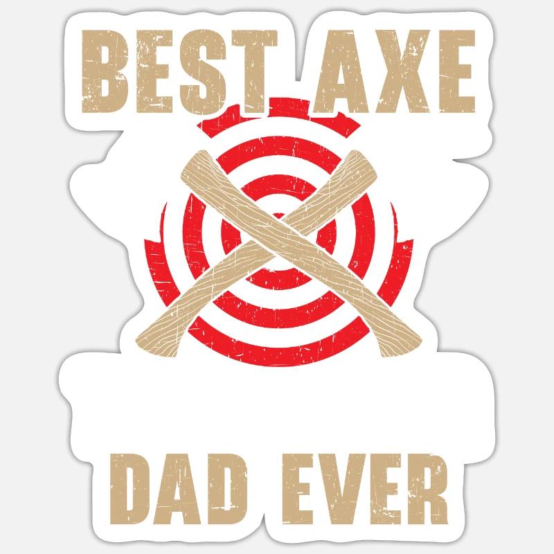Axe Throwing Hatchet Thrower Axe Throw Lumberjack Sticker size S (10 x 10 cm)