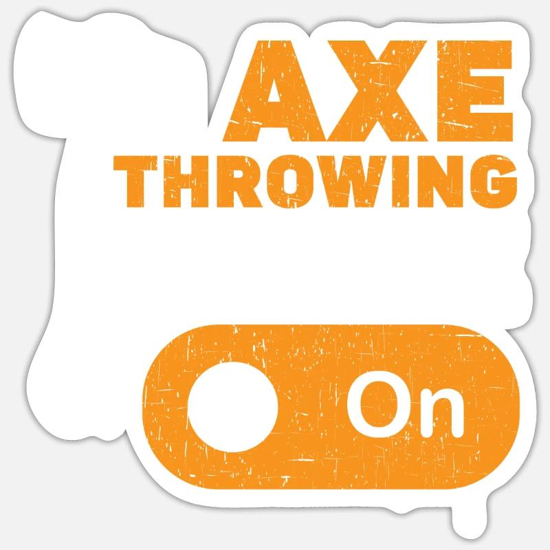Axe Throwing Hatchet Thrower Axe Throw Lumberjack Sticker size S (10 x 10 cm)