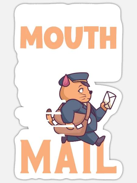 Postangestellte Postdame Postbote Post - Sticker Größe S (10 x 10 cm) - Mattweiß