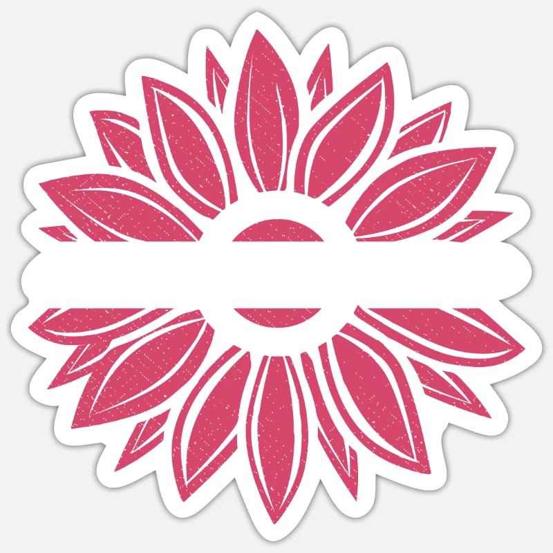 Multiples Myelom Bewusstsein Burgund Sunflowe Sticker Größe S (10 x 10 cm)