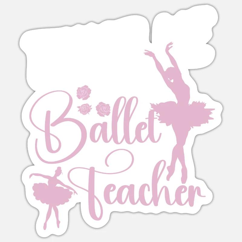 Ballet Danseuse Danse Ballerine - Sticker taille S (10 x 10 cm) - blanc mat