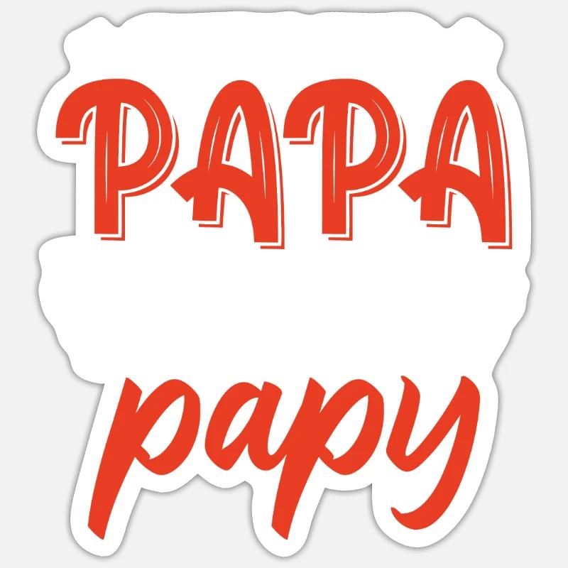 Fête Des Pères Papy Cadeau - Sticker taille S (10 x 10 cm) - blanc mat