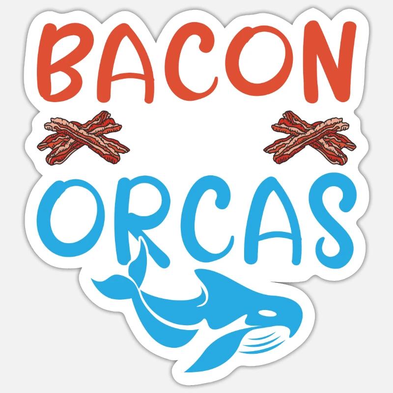 Orca Wal Geschenke - Sticker Größe S (10 x 10 cm) - Mattweiß