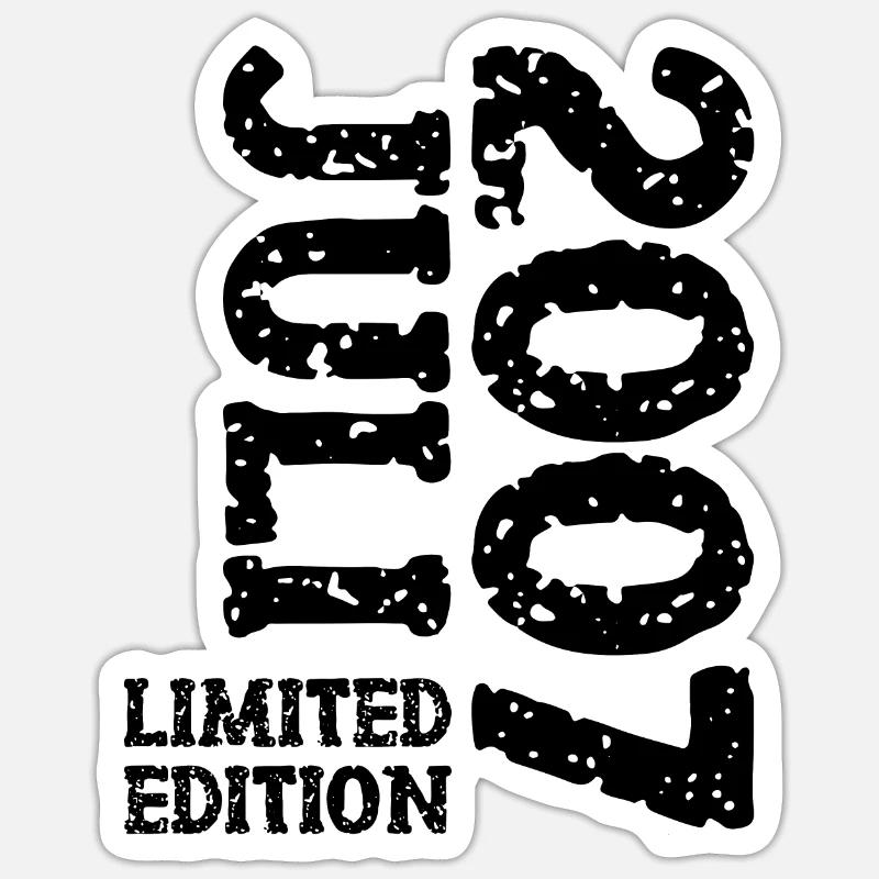 2007 Juli Limited Edition Geburtstag Geschenk - Sticker Größe S (10 x 10 cm) - Mattweiß