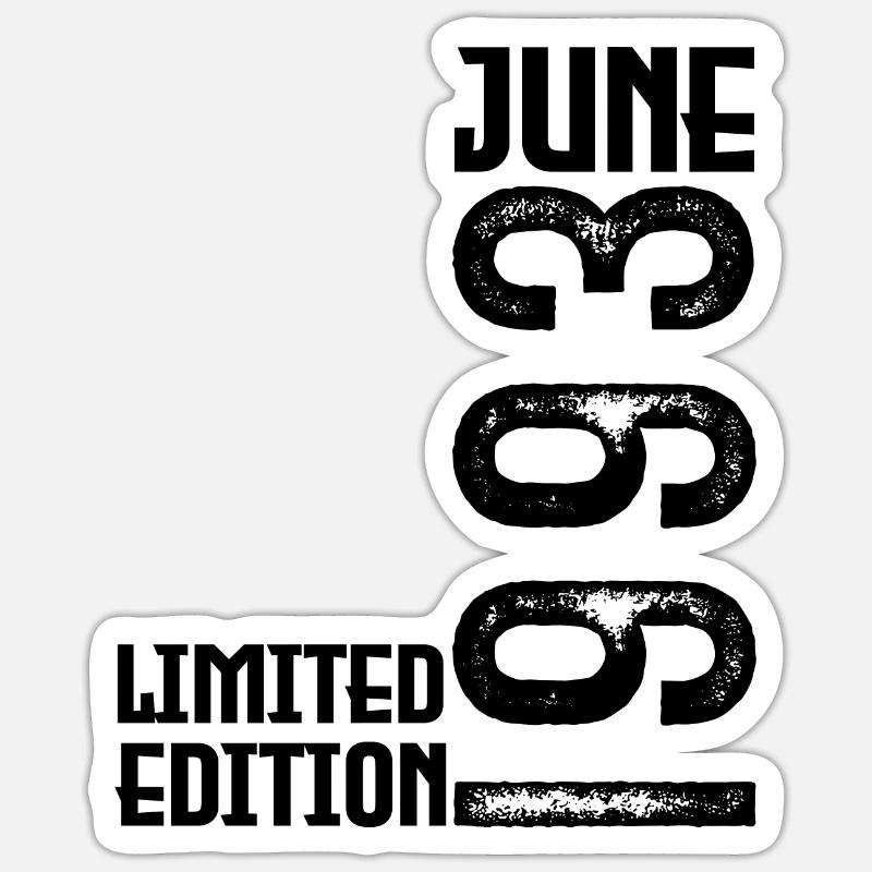 Geschenk Juni 1993 Jubiläum Juni 1993. Juni 1993 - Sticker Größe S (10 x 10 cm) - Mattweiß
