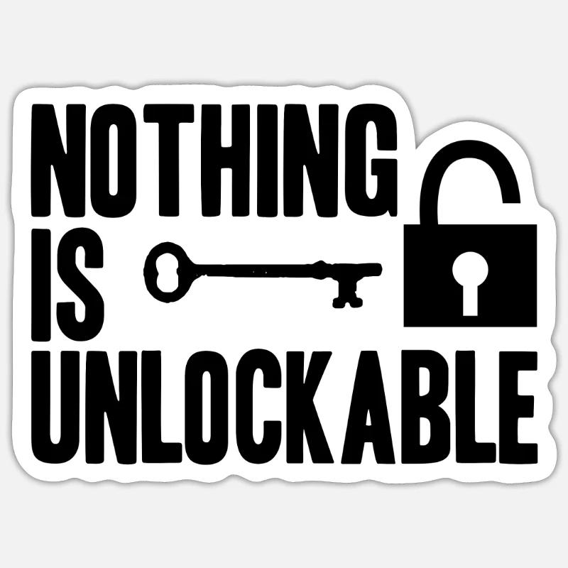 Locksmith Nothing is unlockable Pick Tools Sticker size S (10 x 10 cm)