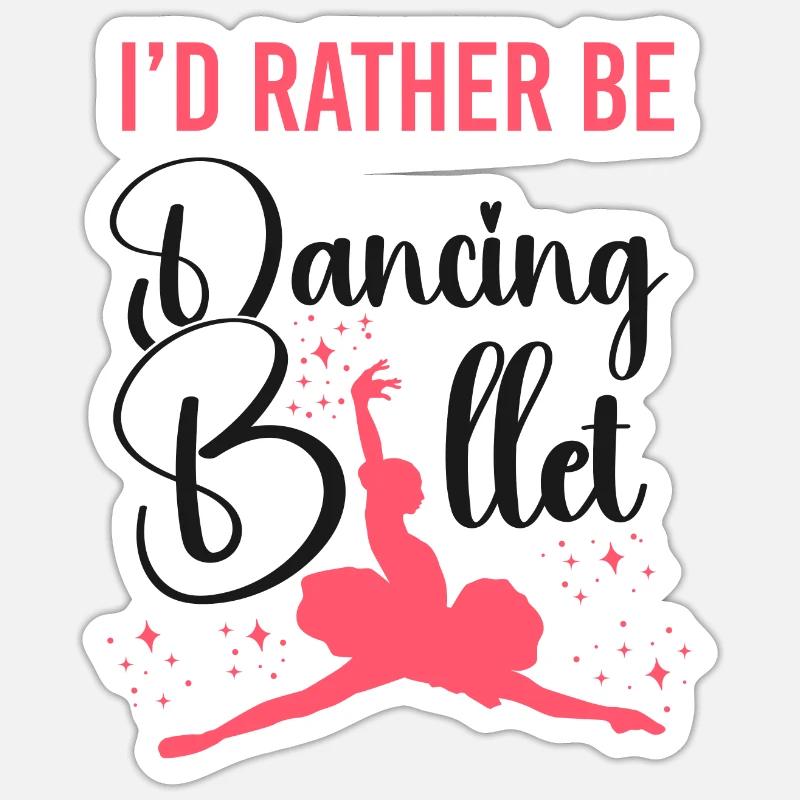 Ballet Danseuse Danse Ballerine - Sticker taille S (10 x 10 cm) - blanc mat