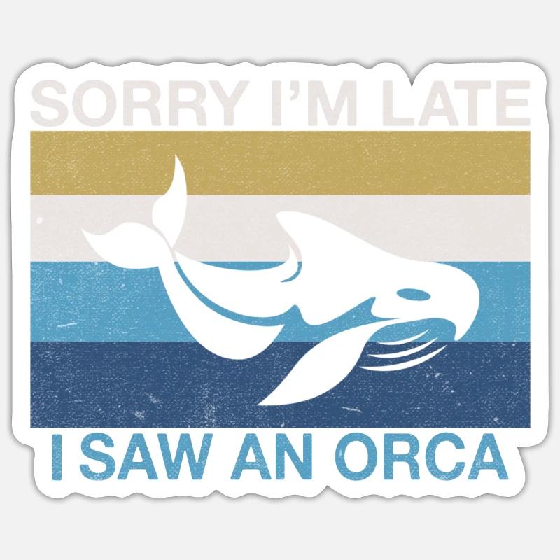 Orca Wal Geschenke Sticker Größe S (10 x 10 cm)