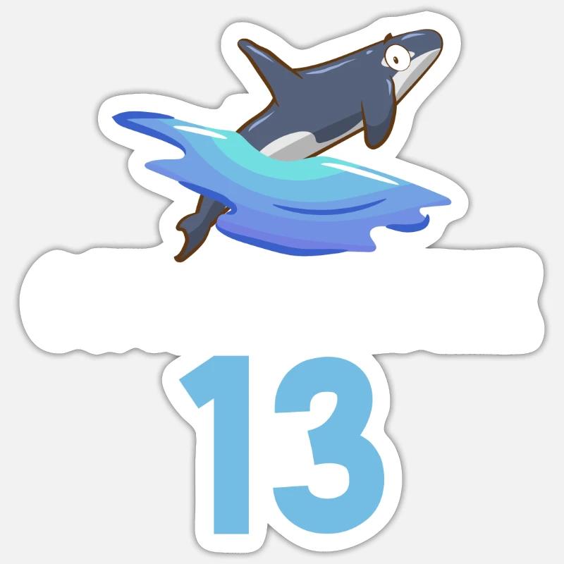 Orca Wal Geschenke Sticker Größe S (10 x 10 cm)