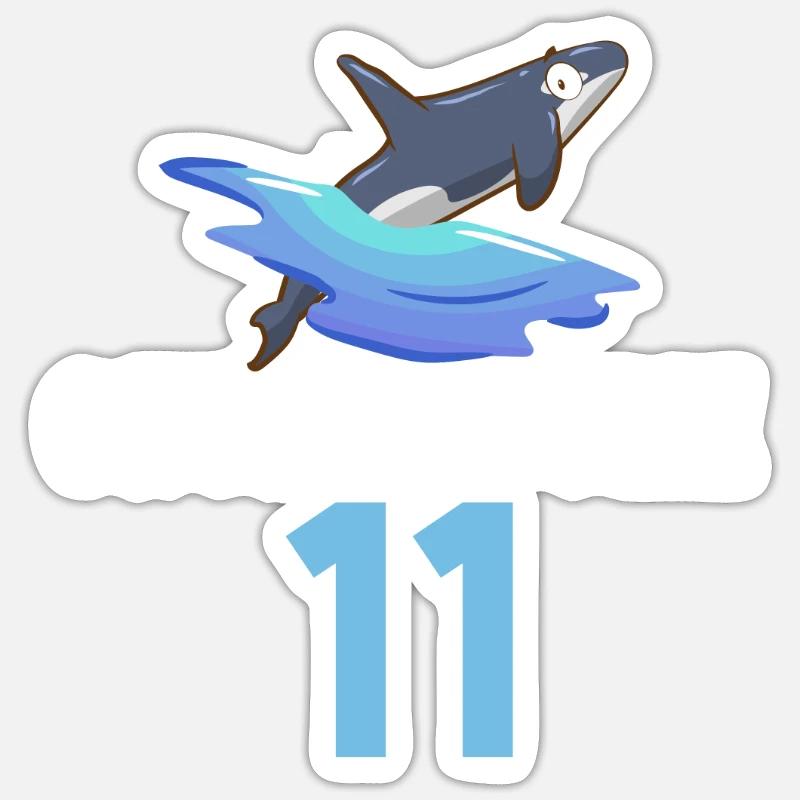 Orca Wal Geschenke Sticker Größe S (10 x 10 cm)