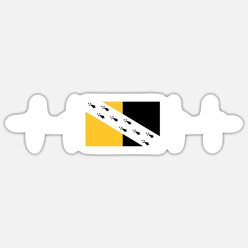Royaume-Uni Norfolk Flag - Sticker taille S (10 x 10 cm) - blanc mat