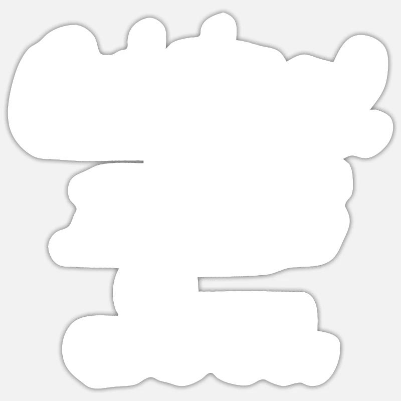 Original 100% Bea - Sticker taille S (10 x 10 cm) - blanc mat