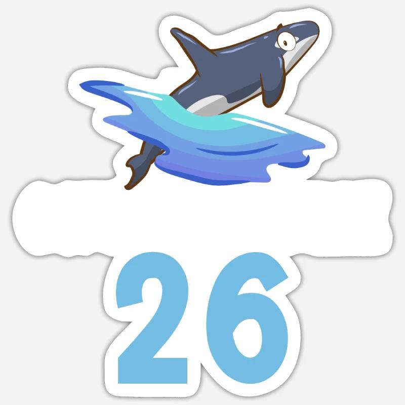 Orca Wal Geschenke Sticker Größe S (10 x 10 cm)