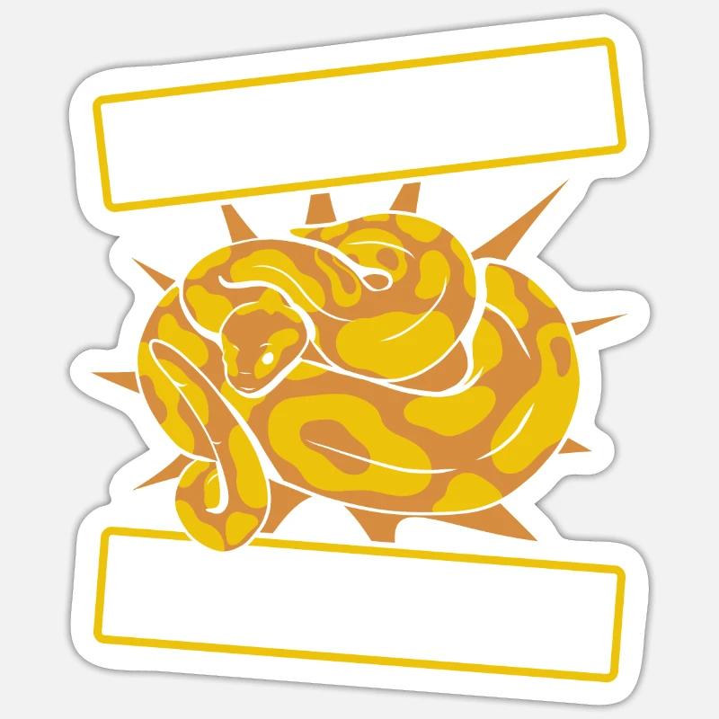 Ne touche pas à mes couilles Python Snake Banana Ball Sticker taille S (10 x 10 cm)