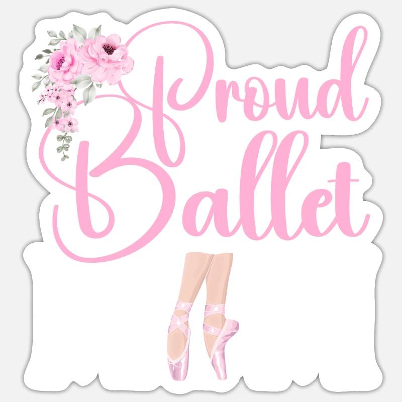 Ballet Danseuse Danse Ballerine - Sticker taille S (10 x 10 cm) - blanc mat