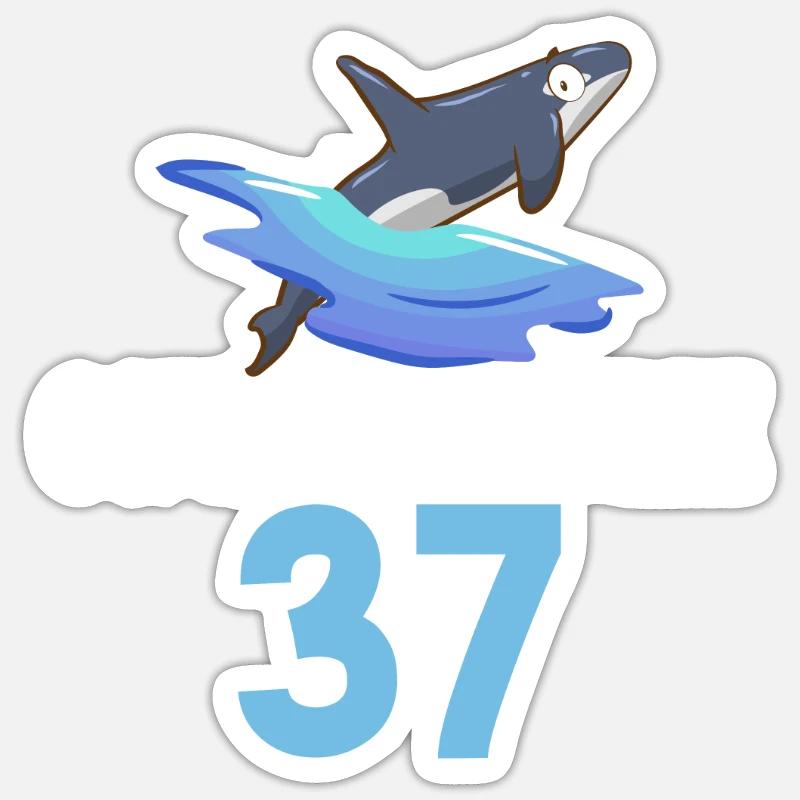 Orca Wal Geschenke Sticker Größe S (10 x 10 cm)