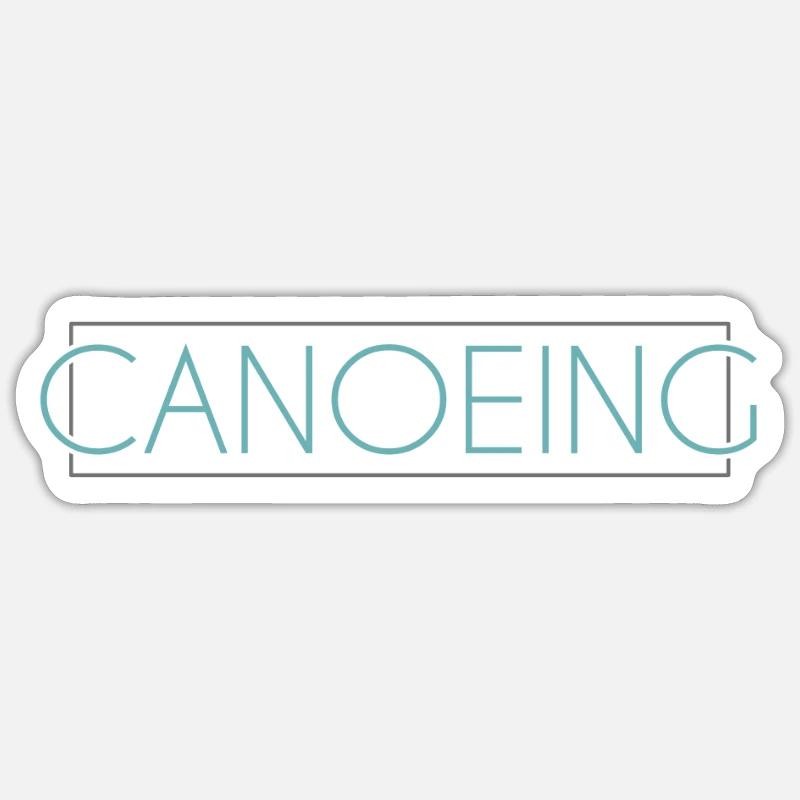 Lettrage de canoë - Sticker taille S (10 x 10 cm) - blanc mat
