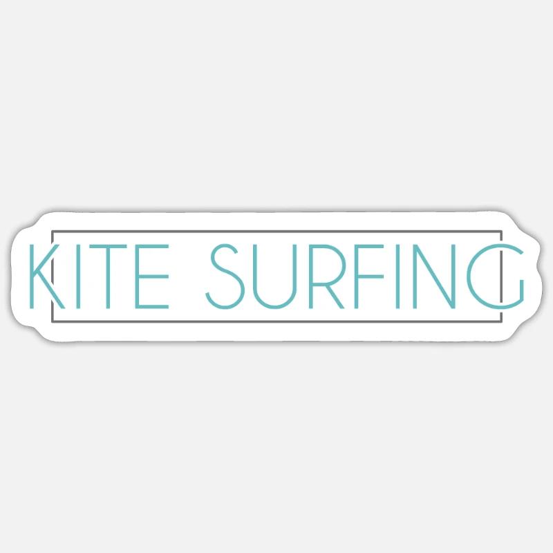 Lettrage de kite surf - Sticker taille S (10 x 10 cm) - blanc mat