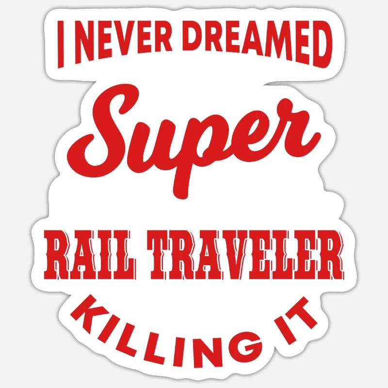Funny gift for train passengers Sticker size S (10 x 10 cm)