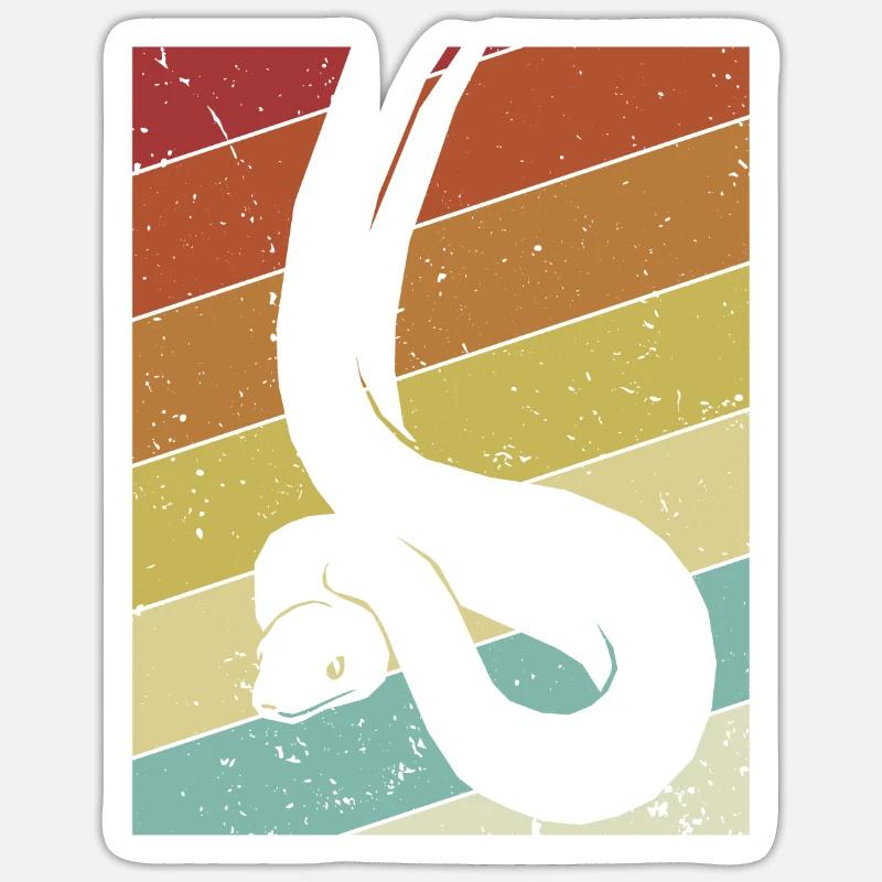 Retro Scale Creepers Python Snake Banana Sticker size S (10 x 10 cm)