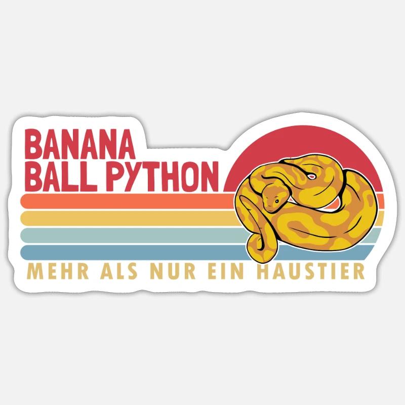 Banana Ball Python mehr als ein Haustier Banana Sticker Größe S (10 x 10 cm)