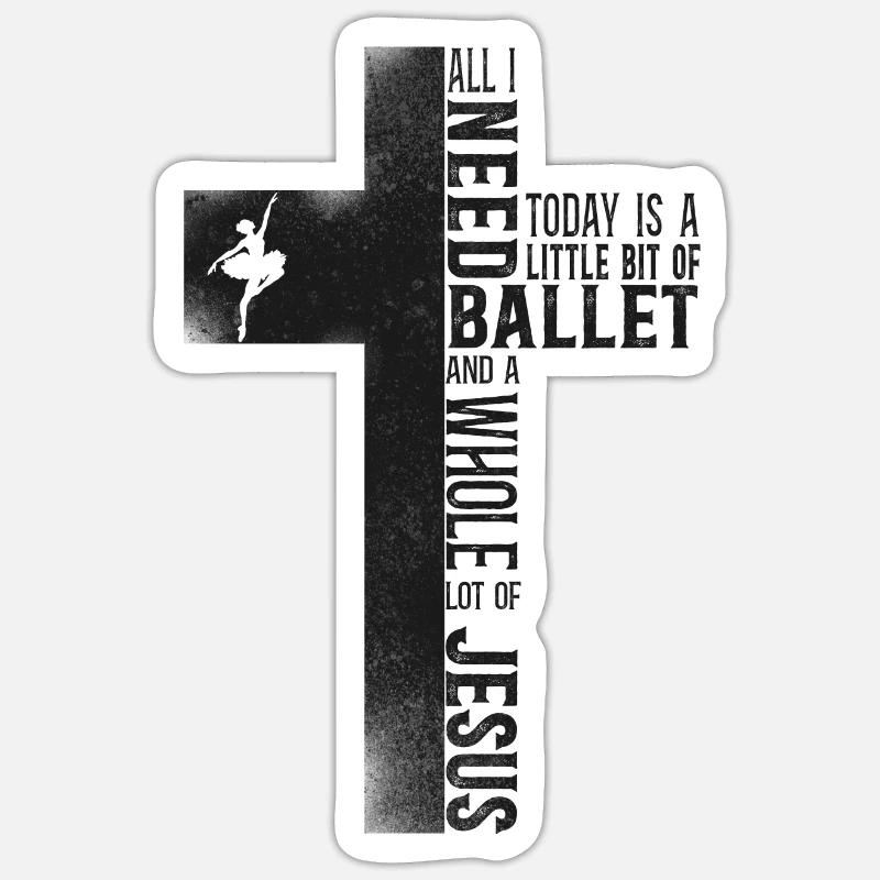 Ballet Danseuse Danse Ballerine - Sticker taille S (10 x 10 cm) - blanc mat
