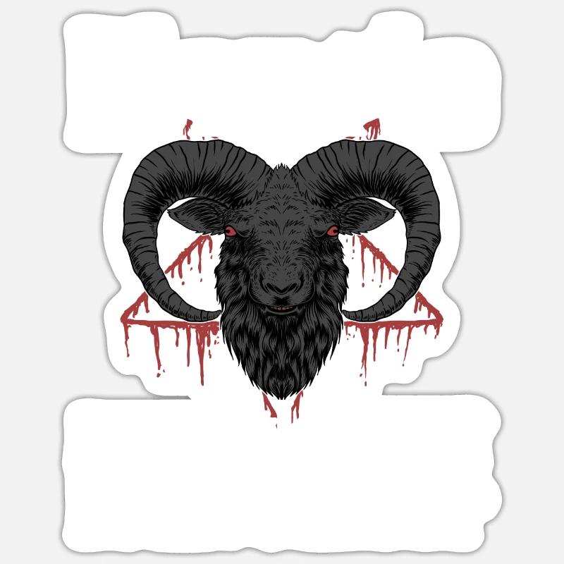 Satan Beelzebub Devil Gothic Pentagram Mystical Sticker size S (10 x 10 cm)
