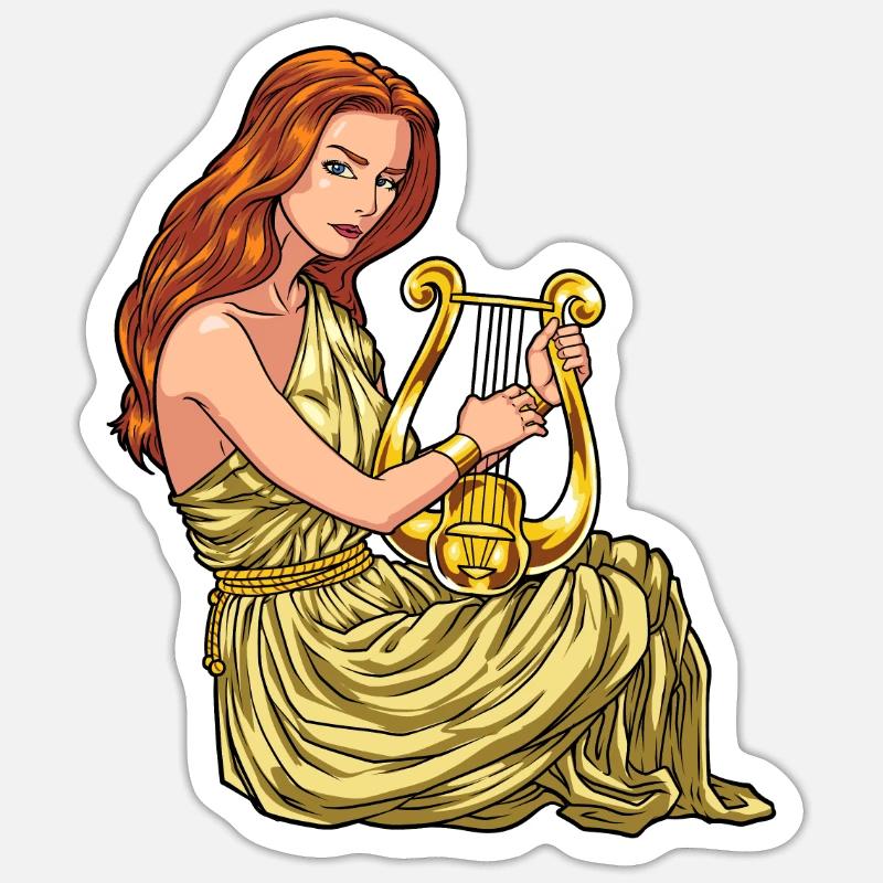 Greek poet Sappho Sticker size S (10 x 10 cm)