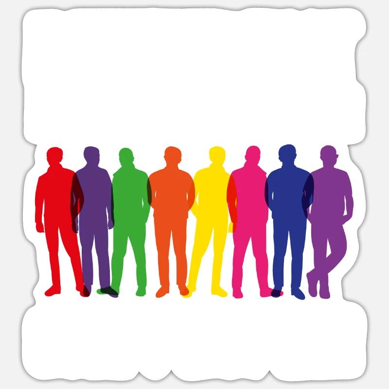 Différentes couleurs, un seul peuple Sticker taille S (10 x 10 cm)