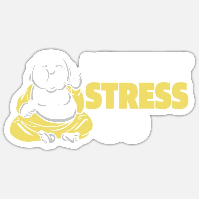 Buddha Buddhist Funny - Sticker size S (10 x 10 cm) - white matte