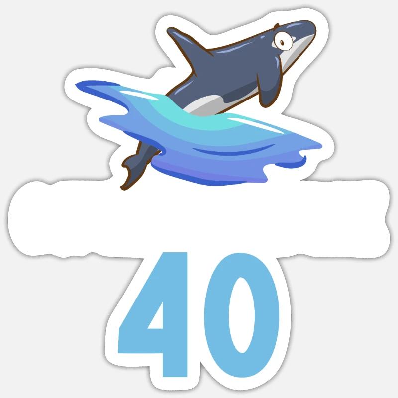 Orca Wal Geschenke Sticker Größe S (10 x 10 cm)