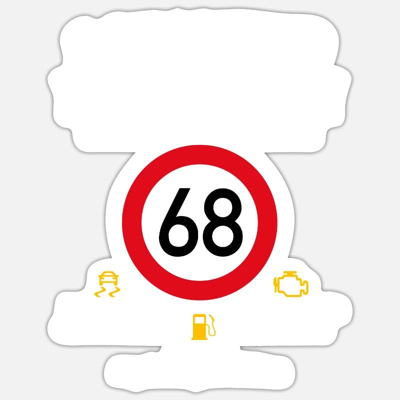 68. Geburtstag Schonend Behandeln Oldtimer Ist 68 Sticker Größe S (10 x 10 cm)
