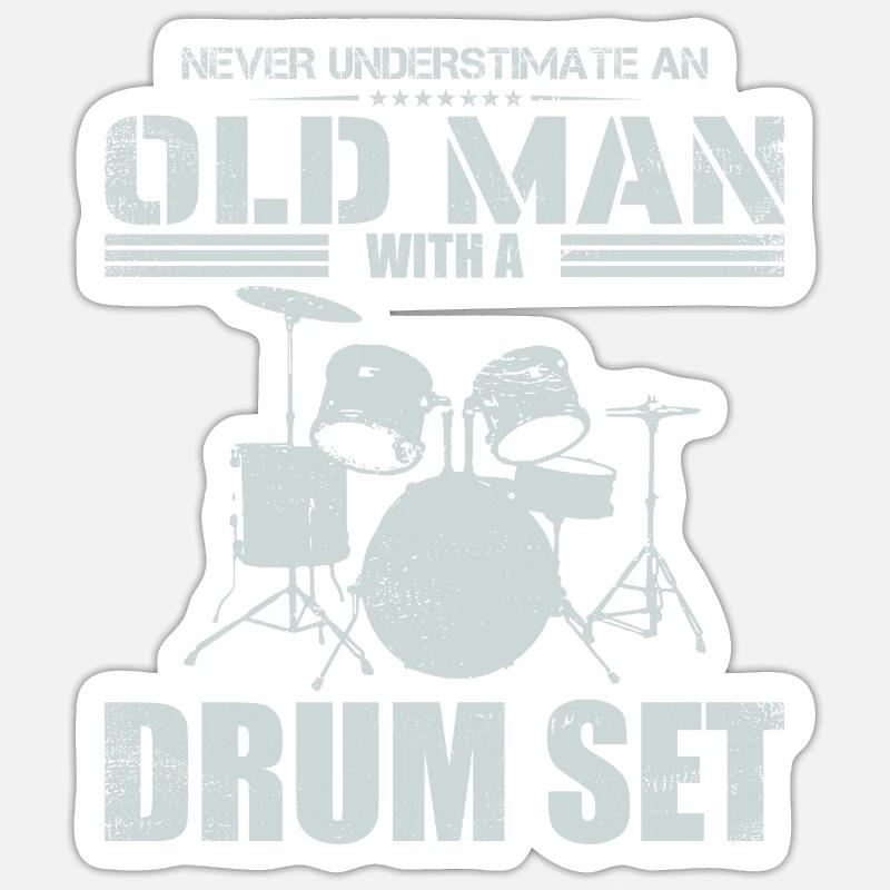 Redhead Drummer I Destroy Silence - Sticker taille S (10 x 10 cm) - blanc mat
