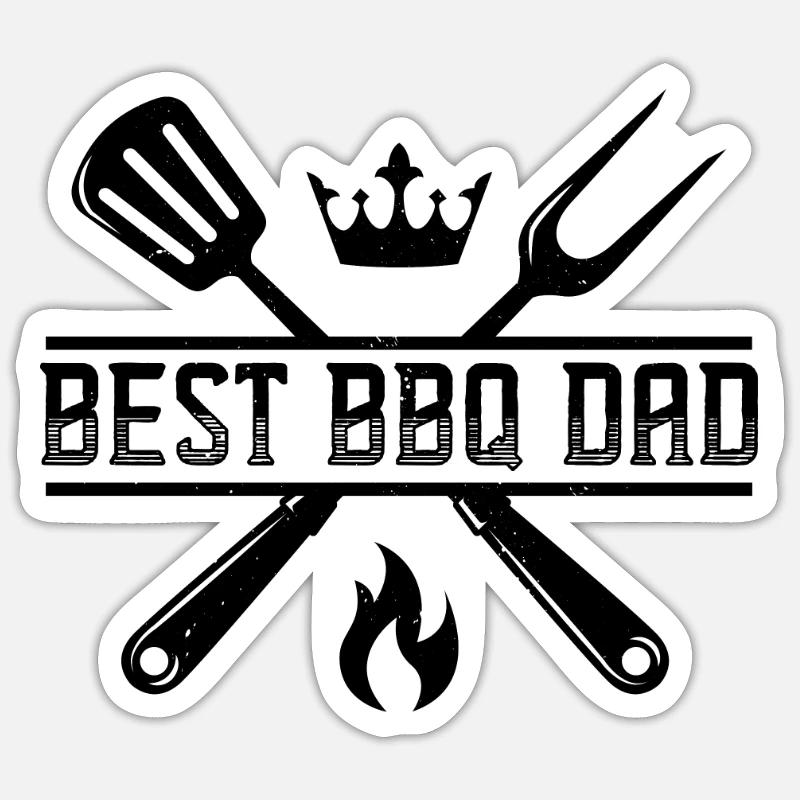 BBQ Daddy Joke BBQ Grill Daddy Sticker size S (10 x 10 cm)